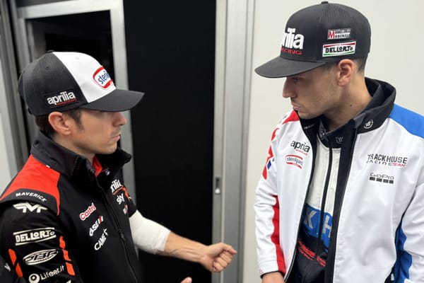 Maverick Vinales and Lorenzo Savadori, Aprilia, MotoGP